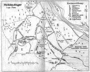 1938 Geländekarte Hochlandlager